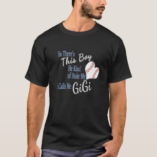 T-shirt Ce Garçon A Volé Mon Coeur De Baseball M'Appelle
