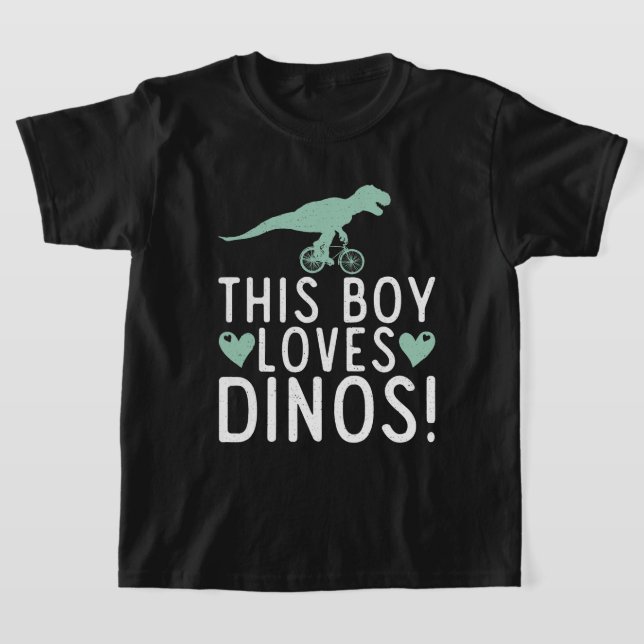 T-shirt Ce Garçon aime Dinos Fossiles Dinsosaur (Poser)