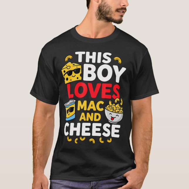 T-shirt Ce garçon aime le mac et (Devant)