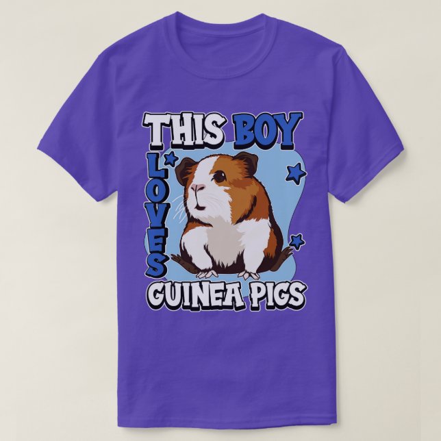 T-shirt Ce garçon aime les cochons de Guinée (Design devant)