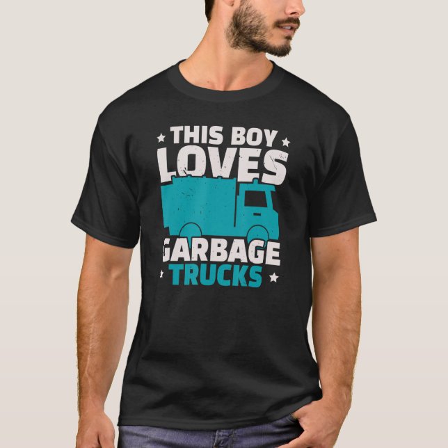 T-shirt Ce Garçon Aime Les Garbage Trucks Trash Garbage Co (Devant)