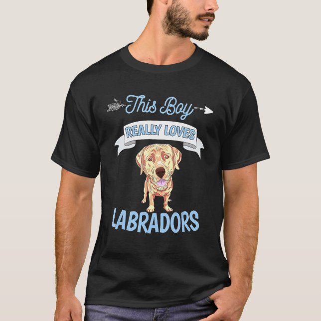 T-shirt Ce Garçon aime vraiment les labradors Laboratoire  (Devant)
