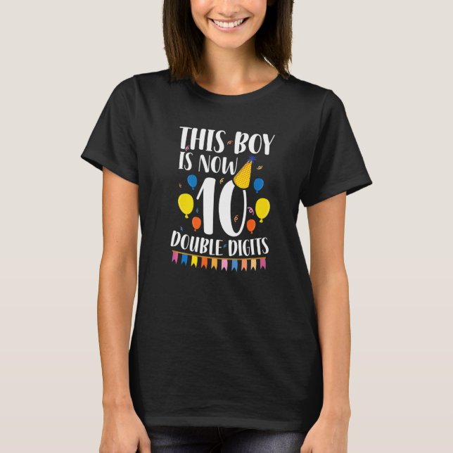 T-shirt Ce garçon est maintenant 10 chiffres doubles 10e a (Devant)