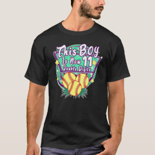 T-shirt Ce Garçon Est Maintenant 11 Chiffres Double Softba