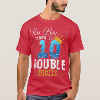 T-shirt Ce garçon est maintenant deux chiffres, Anniversai