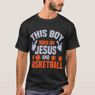 T-shirt Ce Garçon Fait Jour Sur Jésus Et Le Basket-Ball Ch