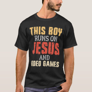 T-shirt Ce Garçon Fonctionne Sur Jésus Et Jeux Vidéo Chris