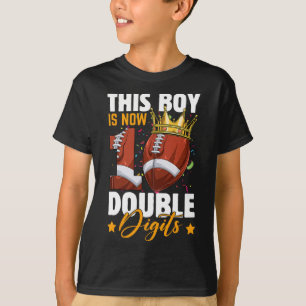 T-shirt Ce Garçon Maintenant 10 Chiffres Double Football 1
