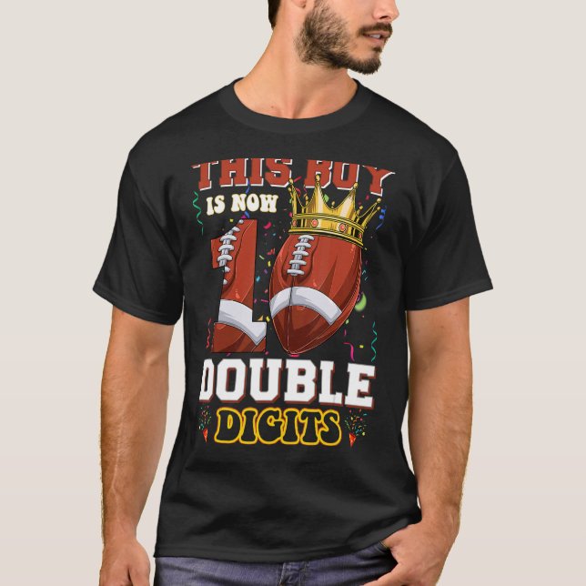 T-shirt Ce Garçon Maintenant 10 Chiffres Double Football 1 (Devant)