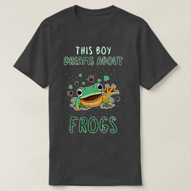 T-shirt Ce Garçon rêve de grenouilles (Design devant)