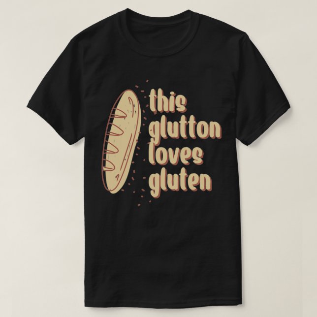 T-shirt Ce Glutton aime le Gluten 4 (Design devant)