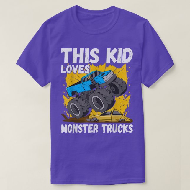 T-shirt Ce gosse adore les camions Monster (Design devant)