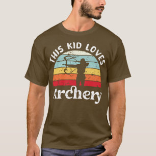 T-shirt Ce gosse aime le tir à l'arc garçons filles cadeau