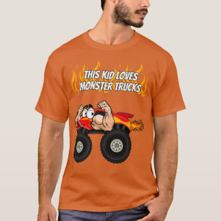 T-shirt Ce gosse aime les camionnettes Monster Garçons et 
