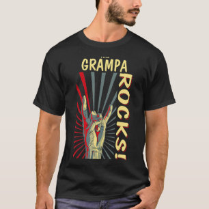 T-shirt Ce Grampa Rocks Vintage Retro Concert les années 7