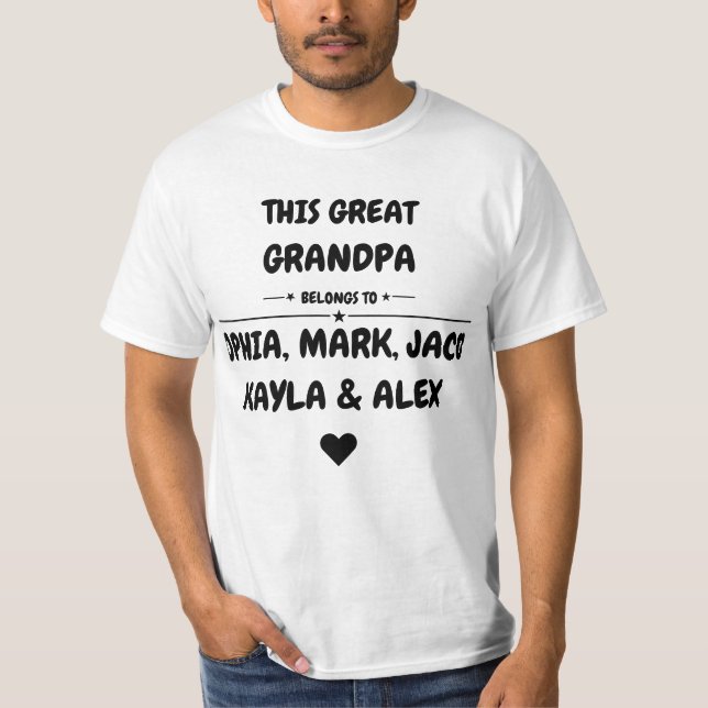 T-SHIRT CE GRAND GRANDPA APPARTIENT À LA SOPHIE, MARK, JAC (Devant)