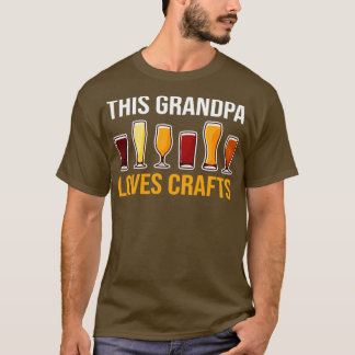 T-shirt Ce Grand-Père Aime L'Artisanat Bière Artisanale Bo