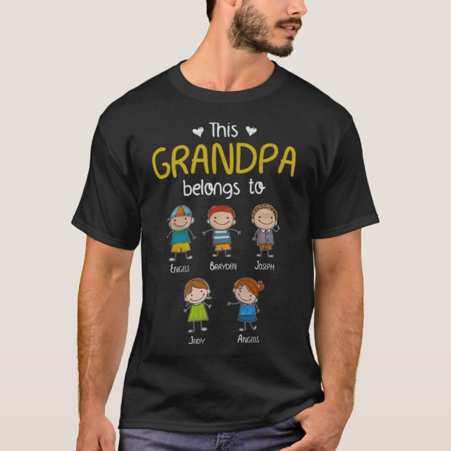T-shirt Ce grand-père Appartient à offrir idée de yoga ani (Devant)
