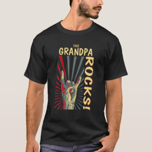 T-shirt Ce Grandpa Rocks Vintage Retro Concert Les années 