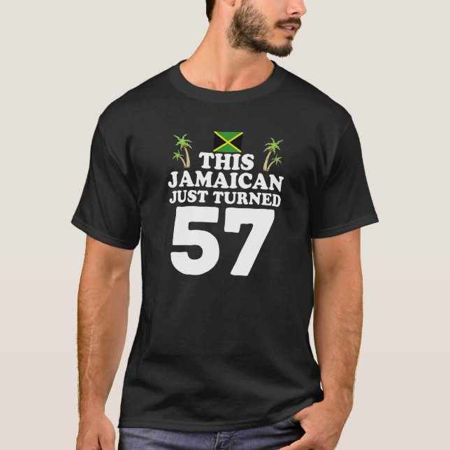 T-shirt Ce Jamaïcain vient d'avoir 57 ans Jamaïque 57ème a (Devant)