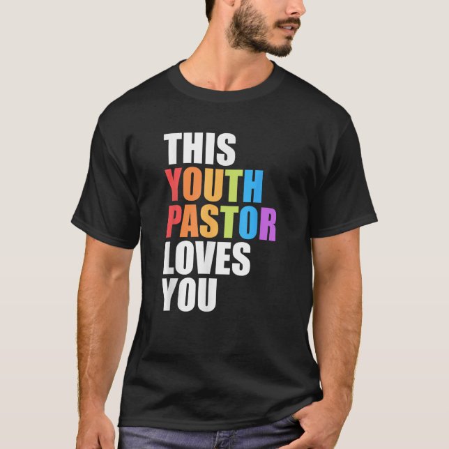 T-shirt Ce Jeune Pasteur Vous Aime Fierté Tee Fière Ally G (Devant)