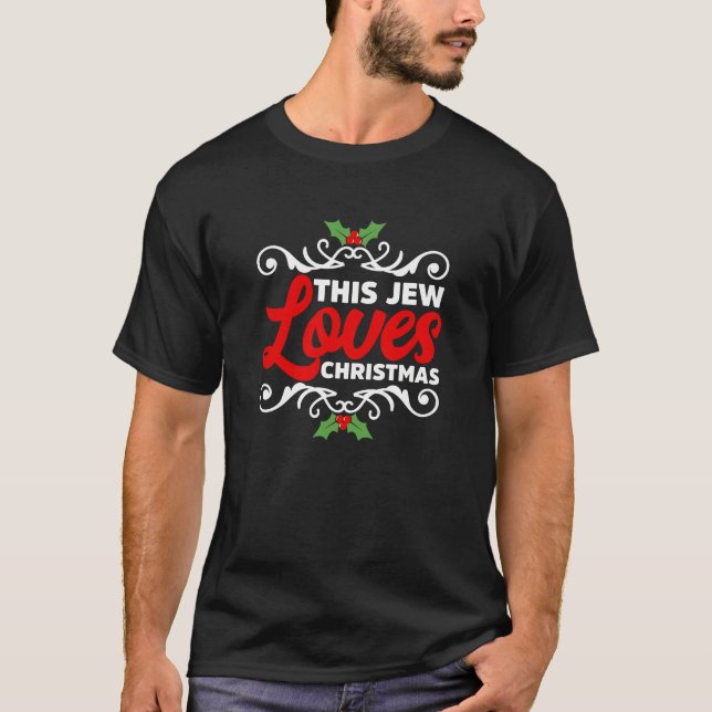T-shirt Ce juif aime l'hiver de Noël (Devant)