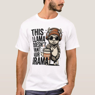 T-shirt Ce lama ne veut pas de votre drame