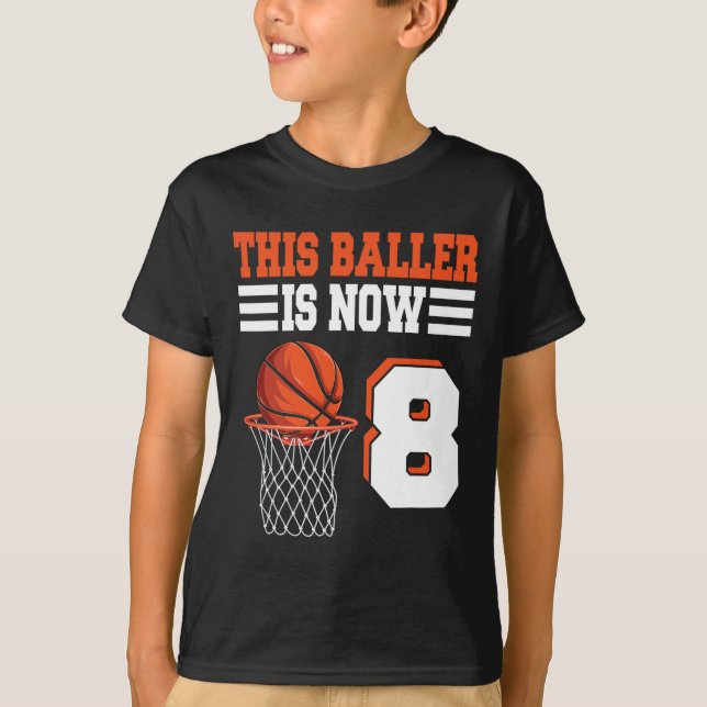 T-shirt Ce Ller a maintenant 8 ans Sketll 8e anniversaire  (Devant)