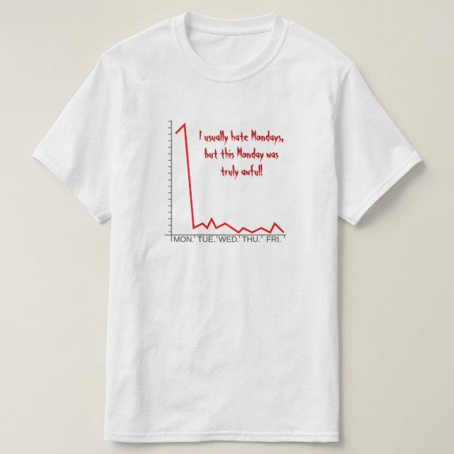 T-shirt "... ce lundi a été vraiment horrible !" (Design devant)