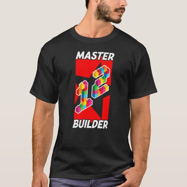 T-shirt Ce Maître Constructeur 12 Ans Douzième Anniversair (Devant)