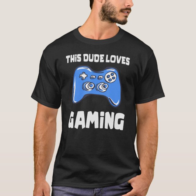 T-shirt Ce Mec aime jouer Gra contrôleur de jeu vidéo (Devant)