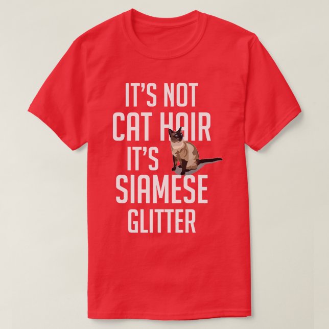 T-shirt Ce n'est pas Chat Cheveux sa parties scintillant s (Design devant)