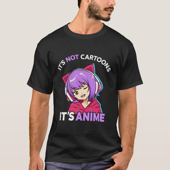 T-shirt Ce N'Est Pas Des Caricatures C'Est Anime Girl Mang (Devant)