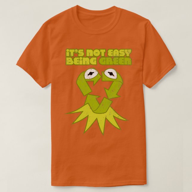 T-shirt Ce N'Est Pas Facile D'Être Green Recycle Frog (Design devant)