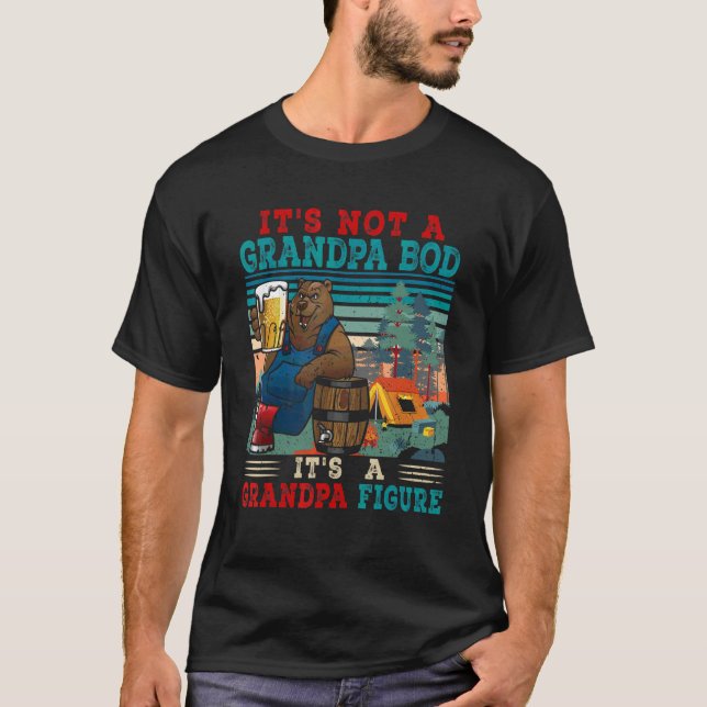 T-shirt Ce n'est pas grand-père Bod C'est un papa Figure B (Devant)
