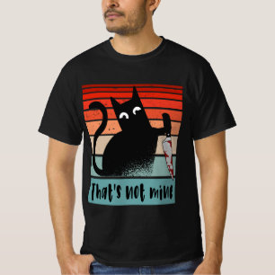 T-shirt Ce n'est pas le mien, Chat Innocent avec couteau C
