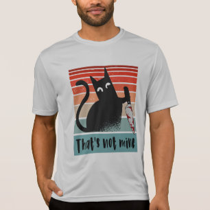 T-shirt Ce n'est pas le mien, Chat Innocent avec couteau C