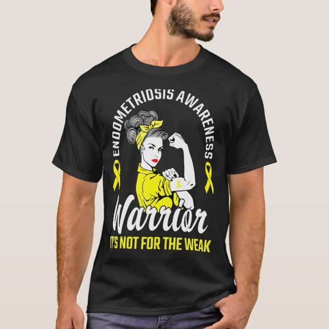 T-shirt Ce N'Est Pas Pour La Faible Endometriose Jaune Gue (Devant)