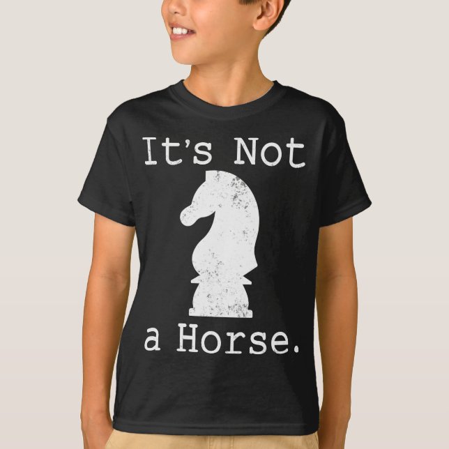 T-shirt Ce n'est pas un cheval Dons de jeu d'échecs amusan (Devant)