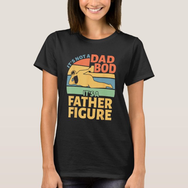 T-shirt Ce n'est pas un papa Bod C'est un père Figure Rétr (Devant)