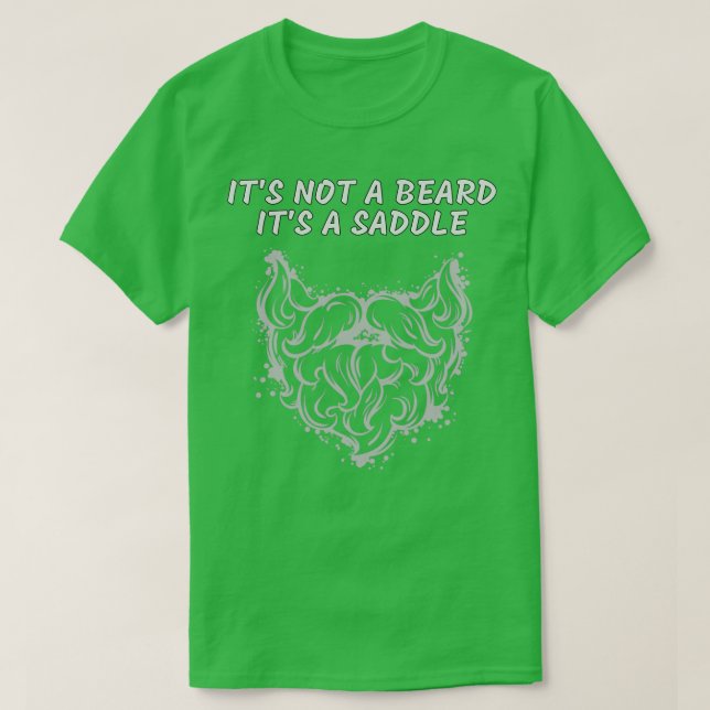 T-shirt Ce N'Est Pas Une Barbe C'Est Une Selle Design 1 (Design devant)
