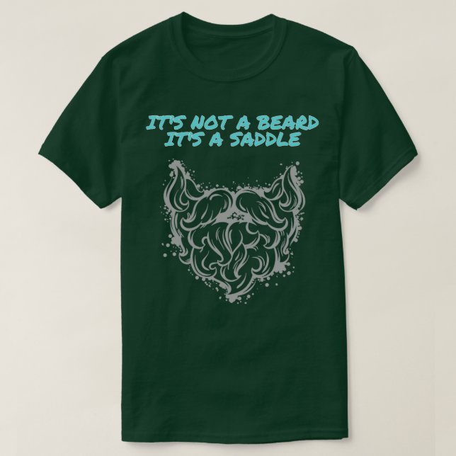 T-shirt Ce N'Est Pas Une Barbe C'Est Une Selle Design Spéc (Design devant)