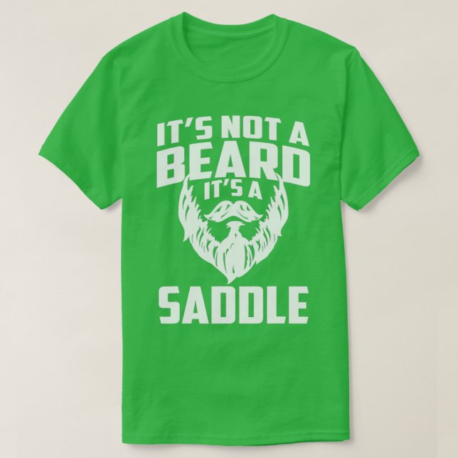 T-shirt Ce N'Est Pas Une Barbe C'Est Une Selle Drôle 2 (Design devant)