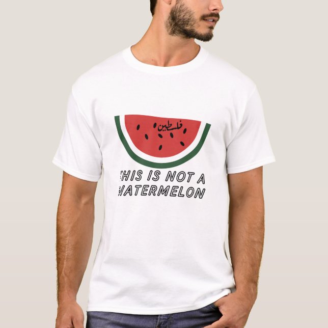 T-shirt Ce n'est pas une pastèque - Palestine (Devant)