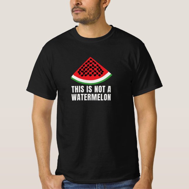 T-shirt Ce n'est pas une pastèque - Palestinien keffiyeh (Devant)