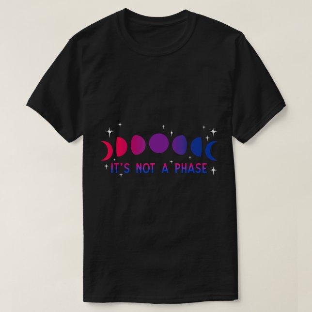 T-shirt Ce N'Est Pas Une Phase Bisexuelle Lune Bi Pride LG (Design devant)