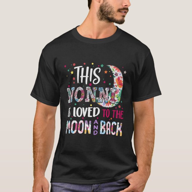T-shirt Ce Nonni Est Aimé À La Lune Et Dos Cadeau Tee (Devant)