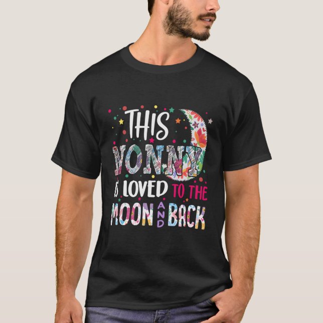 T-shirt Ce Nonny Est Aimé À La Lune Et Dos Cadeau Tee (Devant)