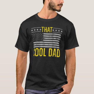 T-shirt Ce papa cool, drapeau américain rétro drôle pour l