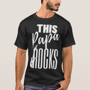 T-shirt Ce Papa Rocks Joueur de Guitare Rock n RollGuitar1